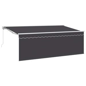 vidaXL Copertină retractabilă Crem 350 x 200 cm Poliester și Aluminiu