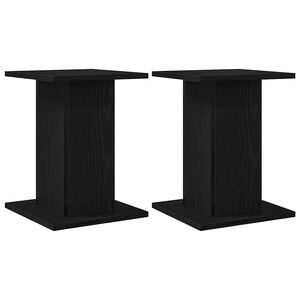 vidaXL Suporturi pentru Difuzoare 2 buc. Stejar Negru 30 x 30 x 40 cm