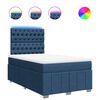 vidaXL Pat box spring cu saltea, albastru, 120x190 cm, material textil