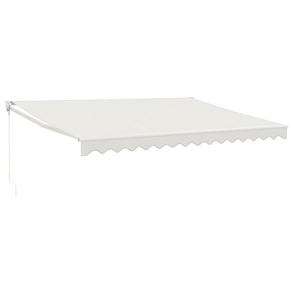 vidaXL Copertină retractabilă, crem, 4x3 m, textil și aluminiu