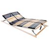 vidaXL Bază cu lamele Manual Maro 140 x 190 cm Lemn de fag masiv