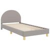 vidaXL Cadru de pat pentru copii cu spătar Gri deschis 90x200 cm