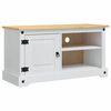 vidaXL Cabinet TV CORONA 100 x 40 x 52 cm Alb Lemn de pin masiv