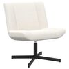 vidaXL Scaun pivotant Crem 63 x 75 x 76 cm Piele de Oaie