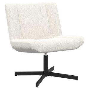 vidaXL Scaun pivotant Crem 63 x 75 x 76 cm Piele de Oaie