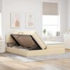 vidaXL Pat cu storage cu saltea Creme 180 x 200 cm Piele artificială