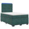 vidaXL Pat boxspring cu saltea Verde &icirc;nchis 120 x 190 cm Catifea