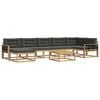 vidaXL Set de canapele de exterior 8 pcs Alb și antracit
