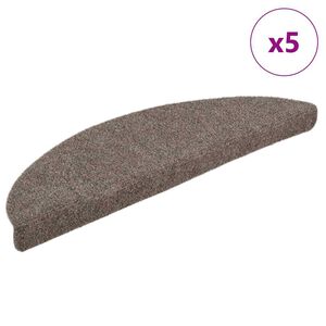 vidaXL Covorașe autoadezive pentru scări, 5 buc., 56x17x3 cm, bej, semirotunde