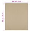 vidaXL Cearșaf de pat cu elastic, 2 buc, gri taupe, 180x200 cm bumbac