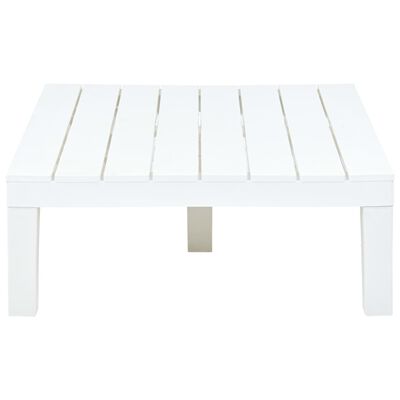 vidaXL Set mobilier de grădină, 3 piese, alb, plastic