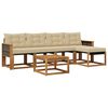 vidaXL Set de canapele de exterior 6 buc. Natural și Bej