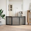 vidaXL Poartă pentru câini pliabilă 3 panouri negru, 150 cm, lemn plop