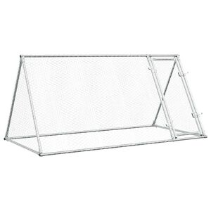 vidaXL Coteț pentru păsări, gri, 200x105x91 cm, oțel galvanizat