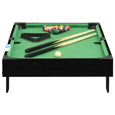 vidaXL Mini masă de biliard, 3 picioare, negru & verde 92 x 52 x 19 cm