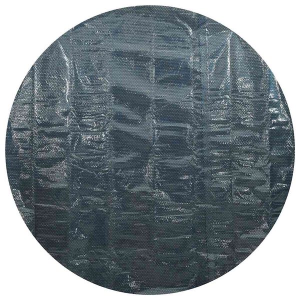 vidaXL Folie solară plutitoare piscină, negru/albastru, 381 cm, PE