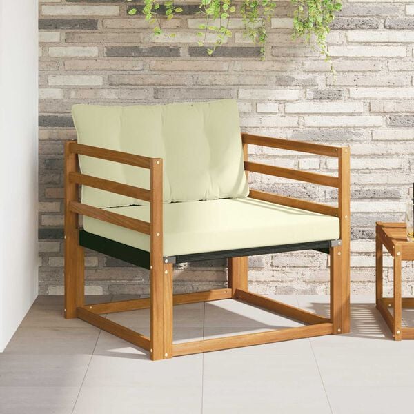 vidaXL Set de canapele de exterior Lemn solid de Acacia și Textilene