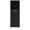 vidaXL Set mobilier de baie, 4 piese, negru, lemn prelucrat