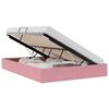 vidaXL Cadru de pat otoman cu depozitare Roz 140 x 190 cm Catifea