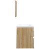 vidaXL Dulap cu chiuvetă de baie și oglindă, stejar sonoma