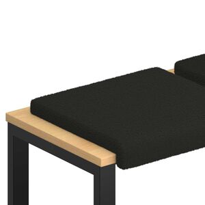 vidaXL Perna pentru bancă 4 buc. Țesătura Sherpa Negru Ad&acirc;ncime 35 cm