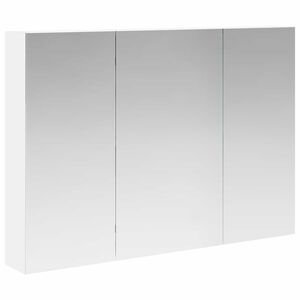 vidaXL Dulap cu oglindă pentru baie Alb 100 x 14,5 x 70 cm
