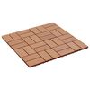 vidaXL Plăci pentru Deck 11 pcs Lemn de tec 30 x 30 cm Lemn compozit