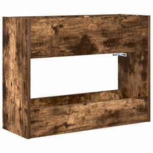 vidaXL Suport pentru umbrele Stejar fumuriu 65 x 24 x 50 cm