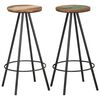 vidaXL Scaune de bar, 2 buc., lemn masiv reciclat