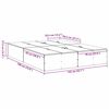 vidaXL Cadru de pat cu depozitare Stejar fumuriu 135 x 190 cm