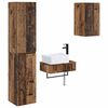 vidaXL Set de mobilier pentru baie 3 buc. Lemn vechi