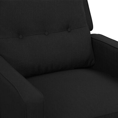 vidaXL Fotoliu rabatabil de masaj cu ridicare, negru, material textil
