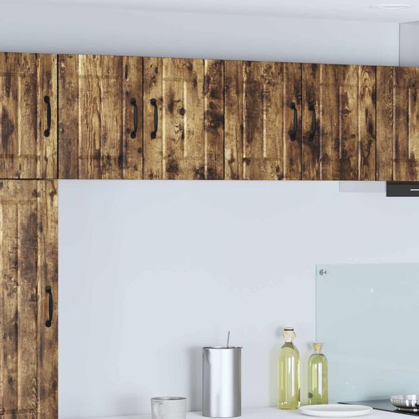 vidaXL Dulapuri de perete pentru bucătărie cu ușă 2 pcs Stejar fumuriu