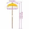 vidaXL Parasol Balinez Galben 95 x 95 x 260 cm