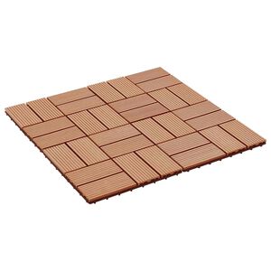 vidaXL Plăci pentru Deck 22 buc. Lemn de tec 30 x 30 cm WPC