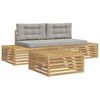 vidaXL 4 buc. Set de canapele de exterior Poliester Alb