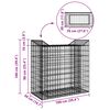 vidaXL Pat ridicat din gabion Argintiu 50 x 100 x 100 cm
