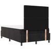 vidaXL Pat cu arcuri cu saltea cu headboard Negru 120 x 190 cm Catifea