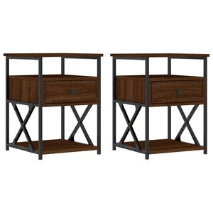 vidaXL Noptiere, 2 buc., stejar maro, 40x42x55 cm, lemn compozit