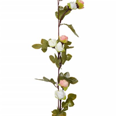 vidaXL Ghirlande de flori artificiale, 6 buc., șampanie, 215 cm