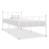 vidaXL Cadru de pat, alb, 90 x 200 cm, metal