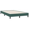vidaXL Pat box spring cu saltea, verde &icirc;nchis, 120x220 cm, catifea