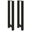 vidaXL Picioare de masă de bar, negre, 2 buc., 50x(110-111) cm, oțel