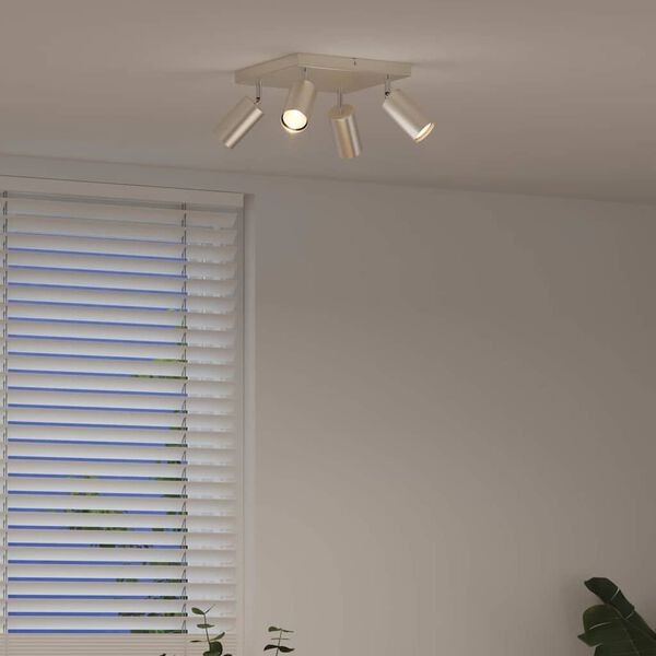 vidaXL Spot de tavan Nichel șlefuit 26 x 26 x 16.5 cm Oțel