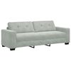 vidaXL Canapea cu 3 locuri, gri deschis, 220x78x80 cm, catifea