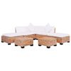 vidaXL Set canapea, 18 piese, ratan natural