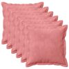 vidaXL Husă pentru pernă 6 pcs HOUTEN Roz 40 x 40 cm Catifea