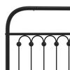 vidaXL Tăblie de pat de schimb metalică, negru, 180 cm