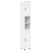 vidaXL Dulap de Baie Alb 30 x 35 x 192 cm Lemn prelucrat, Metal