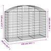 vidaXL Coș gabion arcuit, 150x50x100/120 cm, fier galvanizat